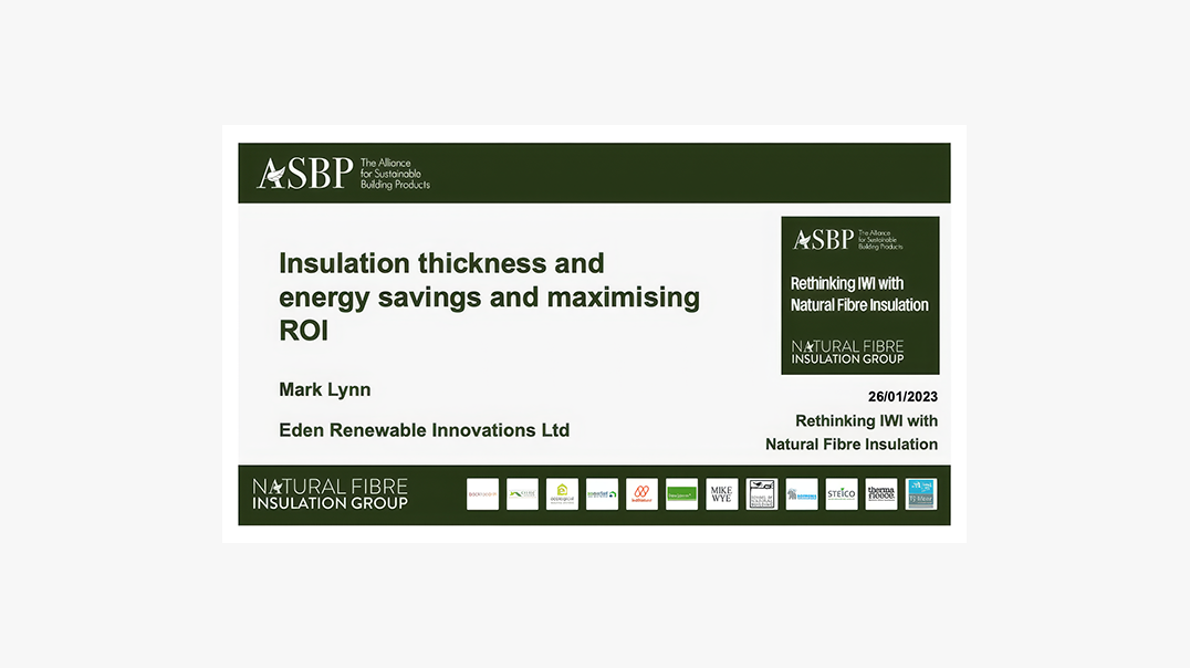 Insulation thickness and energy savings