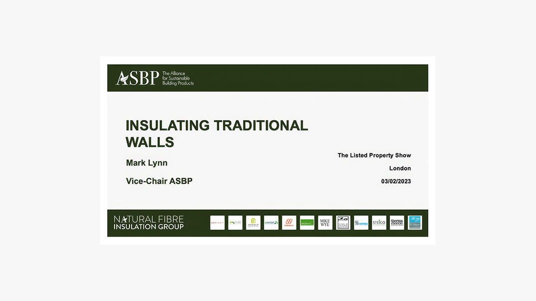 Listed propery show insulating traditional walls 2023